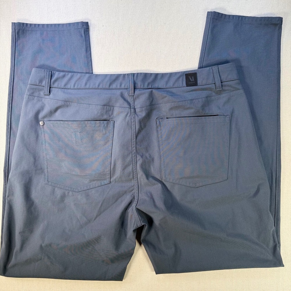 Vuori Mens 38 Meta Pant  Grey Technical Chino Performance Trousers Classic Nice - Picture 10 of 16